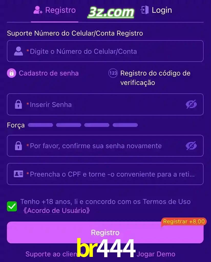 bonus de cadastro imediato